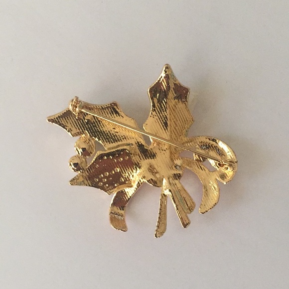 🍏50% OFF/3+...Holly Leaves Christmas Brooch - Picture 7 of 13